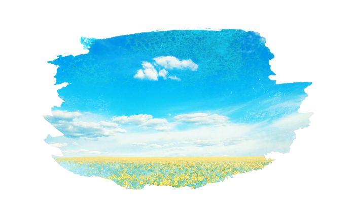 تصویر آسمان آبی فانتزی